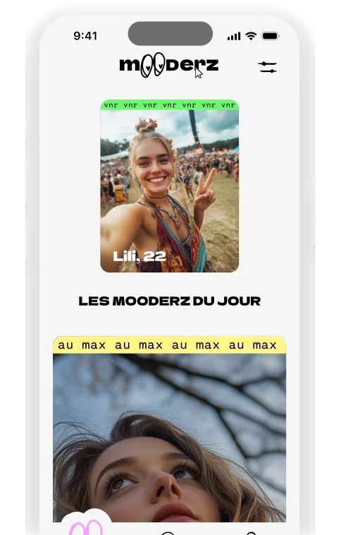 Apercu frontal du projet Mooderz